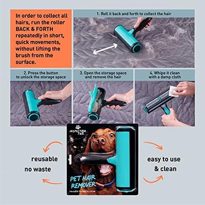 Advanced Pet Hair Remover + 2 Drain Hair Catcher Pack, Dog Hair Removal  for Couch Cat Bed & Dog Mat