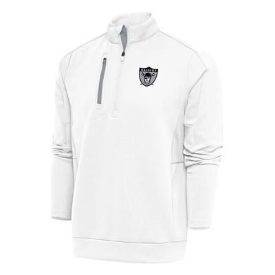 Men's Las Vegas Raiders Antigua Black Metallic Logo Links Full-Zip