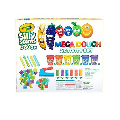 Crayola Silly Scents Play Dough Mega Activity Set, Over 50 Pieces  Including 20 Scented playdough Packs and 30 Kids Tools : Alphabet, Letters,  and Shapes