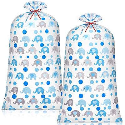 Teling 2 Pcs 70x 40 Large Jumbo Gift Bag for Giant Gifts, Extra Big  Plastic Present Bag for Huge Gifts Wrapping Bags with 2 Rolls Ribbons for  Baby