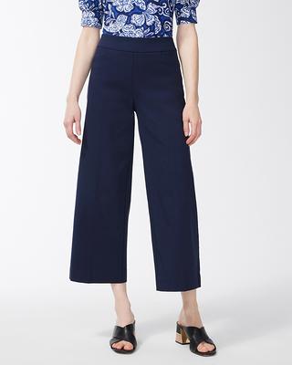 Women's Juliet Ponte Trim Detail Pants in Dark Blue size 12