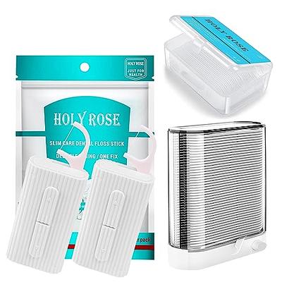 Holy Rose Floss Picks Dispenser,Portable Dental Floss Case 4 Box