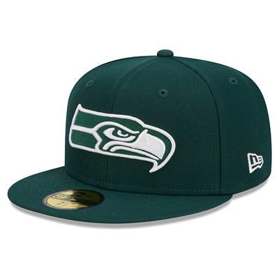 Seattle Seahawks New Era Throwback Logo Camo 59FIFTY Fitted Hat - Black