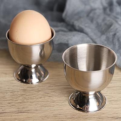 Stainless Steel Egg Cups for Soft & Hard Boiled Eggs Set of 8 Egg Holder  Tray Kitchen Tool - Yahoo Shopping