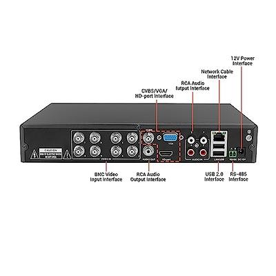 TIGERSECU Ultra HD 5MP 8-Channel Hybrid NVR and DVR Recorder