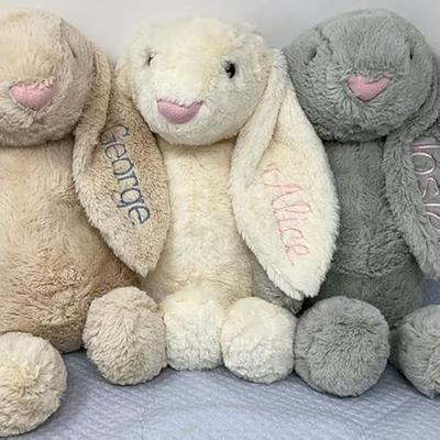 Personalised Easter Bunny Toy Embroidered Name