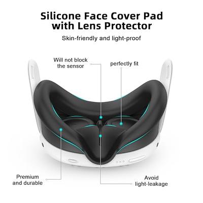 Silicone Protective Accessories for Meta Quest 3 -Blue-VR Included: Shell,  Face & Controller Grip Covers, Lens Cover - Compatible with Oculus Quest 3