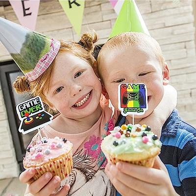 Level Up Video Game Cake Toppers Happy Birthday Party Favors Supplies Baby  Boy Birthday Cake Decoration Party Decorations 