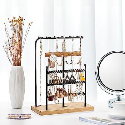 AHCSMRE Jewelry Organizer Displays, Metal Jewelry Display Stand,5 Tier Earring  Organizer Holder for Earring, Necklaces, Bracelets,Jewelry Tower Storage  Tree Display Rack - Yahoo Shopping