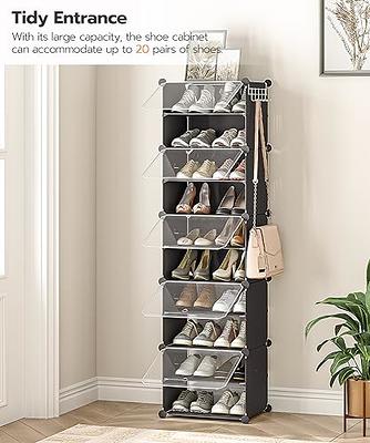 Upgrade 4-Tier Small Shoe Rack, Metal Stackable Kids Shoe Shelf Storage  Shoe Stand Organizer for Closet Entryway Hallway,Zapateras Organizer for  Shoes(Black) 