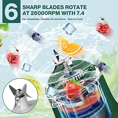 portable Blender20 Oz Mini Blender for Shakes and Smoothies,Personal Blender  with Rechargeable USB,Fruit,Smoothie,Baby Food Mixing Machine Blender With  6 Blades ,for Home,Kitchen,Travel ,Sports 