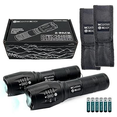 LETMY Tactical Flashlight, Super Bright LED Mini Flashlights with Belt  Clip, Zoomable, 3 Modes, Waterproof - Best EDC Flashlight for Gift, Hiking