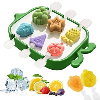 3 Cavity Popsicle Molds Food Safe Ice Pop Mold Fruit Makers Cute Cartoon  Shapes