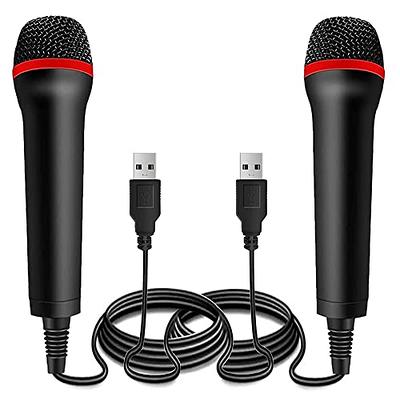 Drimoor 2Pack 13ft Wired USB Microphone for Rock Band Guitar Hero