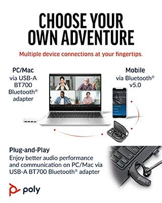 Poly Voyager 5200 Connect UC - Amazon Shopping - Mic Wireless - Exclusive - via & Works Zoom (Plantronics) Headset w/Teams, Single-Ear Case Bluetooth Bluetooth Yahoo Charging Mobile/Mac/PC Headset - w/Noise-Canceling