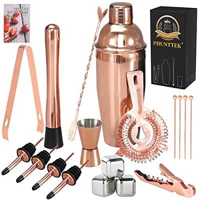 LIVEHITOP Moscow Mule Set 4 Bicchieri Rame, 530Ml Tazze Rame Con Coaster  Accesso