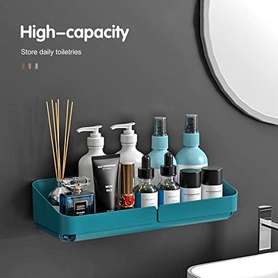 Moforoco 3-Pack Shower Caddy Basket Shelf with Soap Holder, No Drilling Traceless Adhesive Shower Wall Shelves, Rustproof Black Bathroom Shower