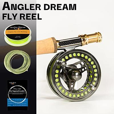 ANGLER DREAM Fly Fishing Reel Fly Reel With Line Combo Large Arbor