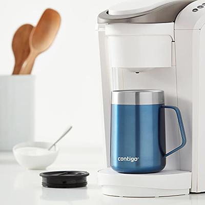  Contigo Streeterville Stainless Steel Travel Mug with  Splash-Proof Lid, 14oz Vacuum-Insulated Coffee Mug with Handle & Grip Base  to Prevent Slipping, Dishwasher Safe, Sake & Blue Corn: Home & Kitchen