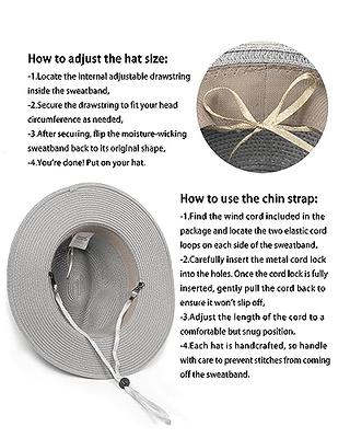 Foldable Straw Visor Hat Bowknot Wide Brim Ponytail Sun Hats