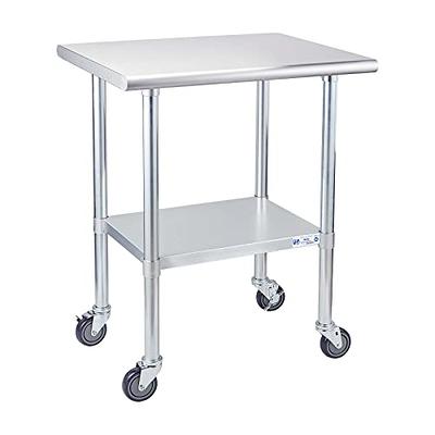 VEVORbrand Stainless Steel Work Table 24 x 30 x 32 inch Heavy Duty  Commercial Food Prep Work Table for Home, Kitchen, Restaurant kitchen prep  table