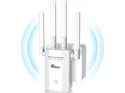 2024 WiFi Extender Signal Booster for Home Powerful 6 Antennas WiFi Booster  - up to 10000 sq.ft Coverage, 1200Mbps Dual Band 5GHz/2.4GHz Long Range