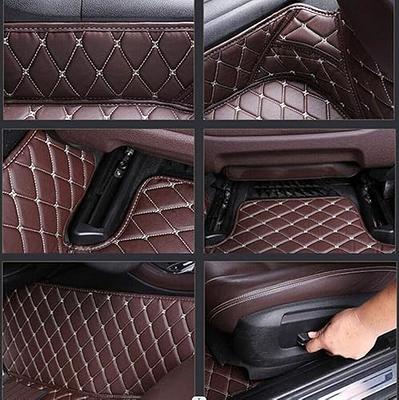 ZPXJSM Custom Black Pink Leather Car Floor Mats for Car SUV Truck