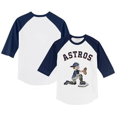 Women's Tiny Turnip White Houston Astros Stacked T-Shirt Size: Small