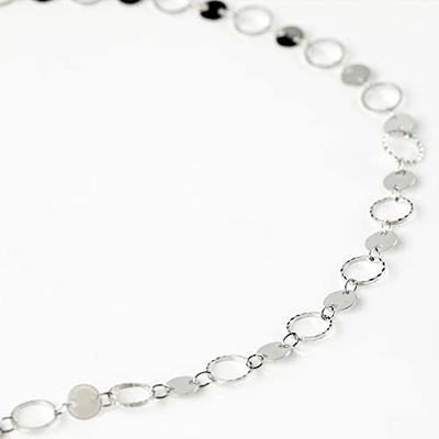 YOUBEIYEE 16 Feet Silver Necklace Chains for Jewelry Making