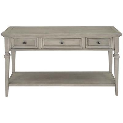 ANBAZAR Espresso Storage Cabinet Console Table with 2-Drawers and