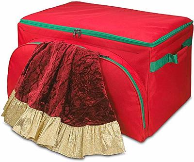 Premium Christmas Ornament Storage Containers – Holds Up to 72- 4”  ornaments Durable 600D Fabric - Adjustable Metal Dividers with Fabric for  Extra Protection - 3 Individual Trays 