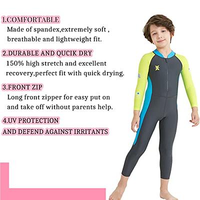 Kids Full Body Swimsuit One Piece Long Sleeve Wetsuit Skin Sun Protection  Sunsuit Swimwear for Boys XXL Size - Yahoo Shopping