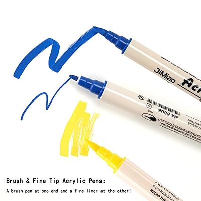 Acrylic Paint Marker Pens Set Pebble, Rock & Stone painting,Scrapbooking,Fabric, Yellow