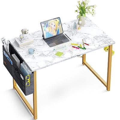 Lufeiya White Computer Desk - Small Student Kids Study Writing Table for, White