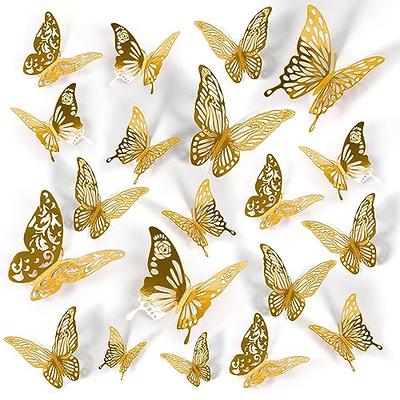 InsuWood 72 Pcs 3D Butterfly Wall Decor Stickers, 3 Styles 3 Sizes