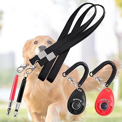 4Pcs Dog Training Set Pet Training Clicker with Whistles, Dog Training  Whistle Ultrasonic Professional Dog Whistles with Lanyard - Barking Control