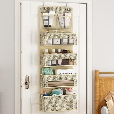 Univivi 6-Shelf Over Door Hanging Organizer Fabric Door Storage with 5  Large Pockets and 3 Small PVC Pockets Wall Mount Hanging Storage Organizers