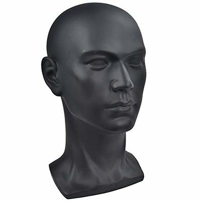 Si Fi PVC Matte Black Mannequin Head Professional Beauty Male