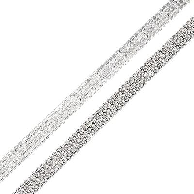 Rhinestone Ribbon Chain Rhinestone Fringe Trim Diamond Crystal Fringe Trim  Chain Cuttable for Sewing Crafts Wedding Party Clothing Accessories Jewelry  Personalized DIY Decoration (Silver, 2 Yards) - Yahoo Shopping