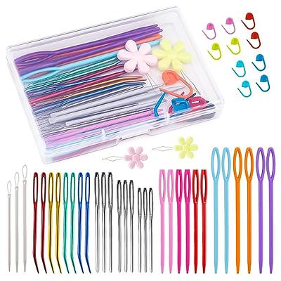 BAGERLA 17 Pieces Yarn Needle Set,Tapestry Needle Bent Tip Tapestry Needles for Yarn Large Eye Blunt Needles for Hand Sewing Yarn Sewing Needles Set