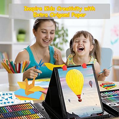 Art Supplies, 240-Piece Drawing Art kit, Gifts Art Set Case with Double  Sided Trifold Easel, Includes Oil Pastels, Crayons, Colored Pencils