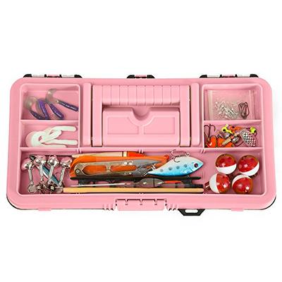 Fishing Single Tray Tackle Box- 55 Piece Tackle Gear Kit Includes