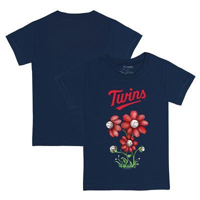 Minnesota Twins Tiny Turnip Girls Toddler Girl Teddy Fringe T-Shirt - White