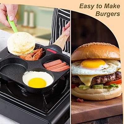  MyLifeUNIT Aluminum 4-Cup Egg Frying Pan, Non Stick Egg Cooker  Pan: Home & Kitchen