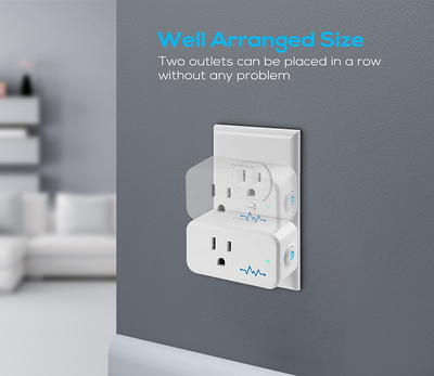 Etekcity 2 Pack Voltson Wi-Fi Smart Plug Mini Outlet with Energy  Monitoring, Works with  Alexa Echo and Google Assistant, No Hub  Required, ETL Listed, White 