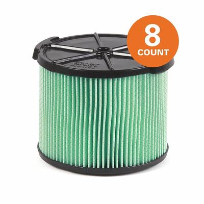 RIDGID HEPA Material Pleated Paper Wet/Dry Vac Cartridge Filter for Most 5  Gallon and Larger Shop Vacuums (8-Pack) - Yahoo Shopping