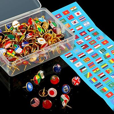 194 Pieces Creative Push Pins National Flag Pins Thumb Tacks Country Map  Push Pin Decorative Drawing Pins for Bulletin Board, Pinboard, Map, Office  - Yahoo Shopping