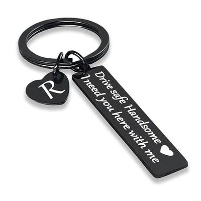 Bstcar Drive Safe Handsome I Love You Keychain for Boyfriend Husband Dad Christmas Birthday Valentine's Day Gifts, Men's, Size: One size, Stainless