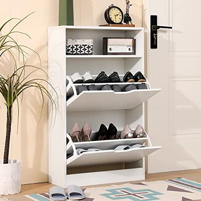 TXALWIQ 6-Tier Narrow Shoe Organizer, Adjustable Cubby Shoe Rack