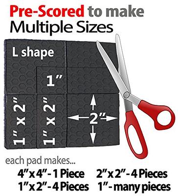 SlipToGrip Non Slip Furniture Pad Grippers - Stops Slide - Multi Size (4  Pads) - Make 4, 1, 2, etc.- Pre-Scored Multiple Sizes - 3/8 Felt Core 